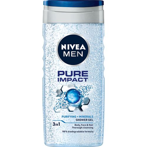 NIVEA Men Pure Impact gel za tuširanje 250ml slika 1