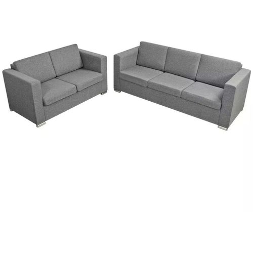 Dvodijelni set sofa od tkanine svijetlosivi slika 11