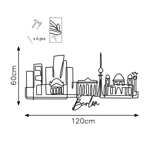 Wallity Metalna zidna dekoracija Berlin slika 6