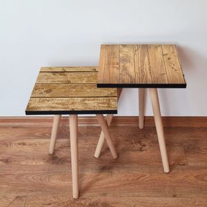 Nesting stolovi 2Shp451 - (2 komada) - boje: kamel, smeđa
