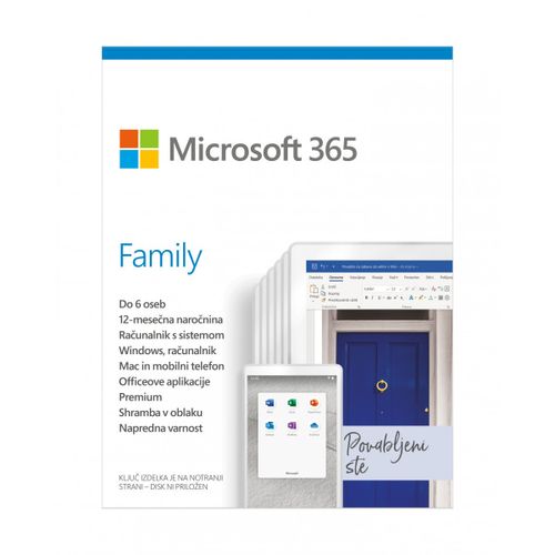 Microsoft 365 Family Mac/Win - Slovenian - 1 godina pretplate slika 2