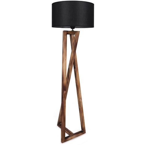 Maçka Yanık Ahşap Lambader Silindir Hasır Siyah Abajurlu Brown
Black Floor Lamp slika 4