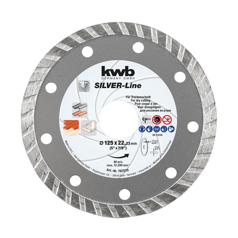 KWB Dijamantska rezna ploča za ciglu i beton 125 x 22.23 mm, 49797570 slika 1