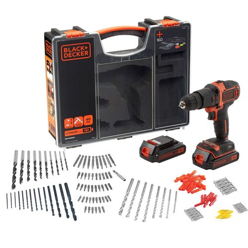 AKU UDARNA BUŠILICA/ODVIJAČ 18V 2X1,5Ah Black&Decker BDCHD18BOA slika 1