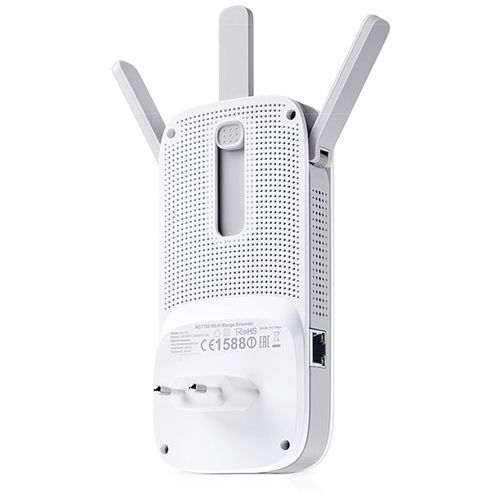 AC1750 Dual Band Wireless Wall Plugged Range Extender, Qualcomm, 1300Mbps at 5Ghz + 450Mbps at 2.4Ghz, 802.11ac/a/b/g/n, 1 10/100/1000M LAN, Ranger Extender button, Range extender mode，with 3 fixed Antennas slika 2