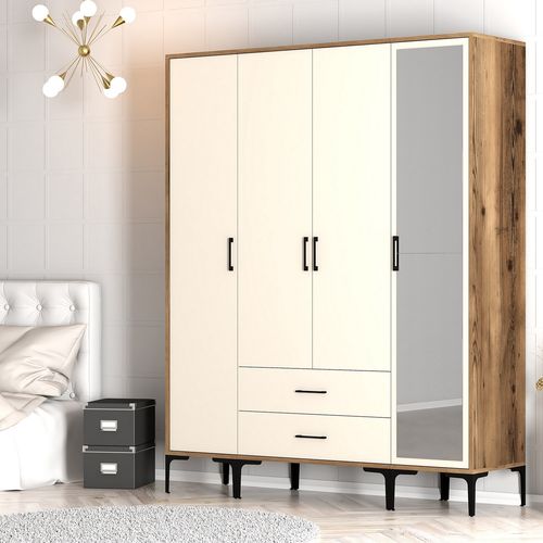 Kumsal STR - Walnut, Cream Walnut
Cream Wardrobe slika 3