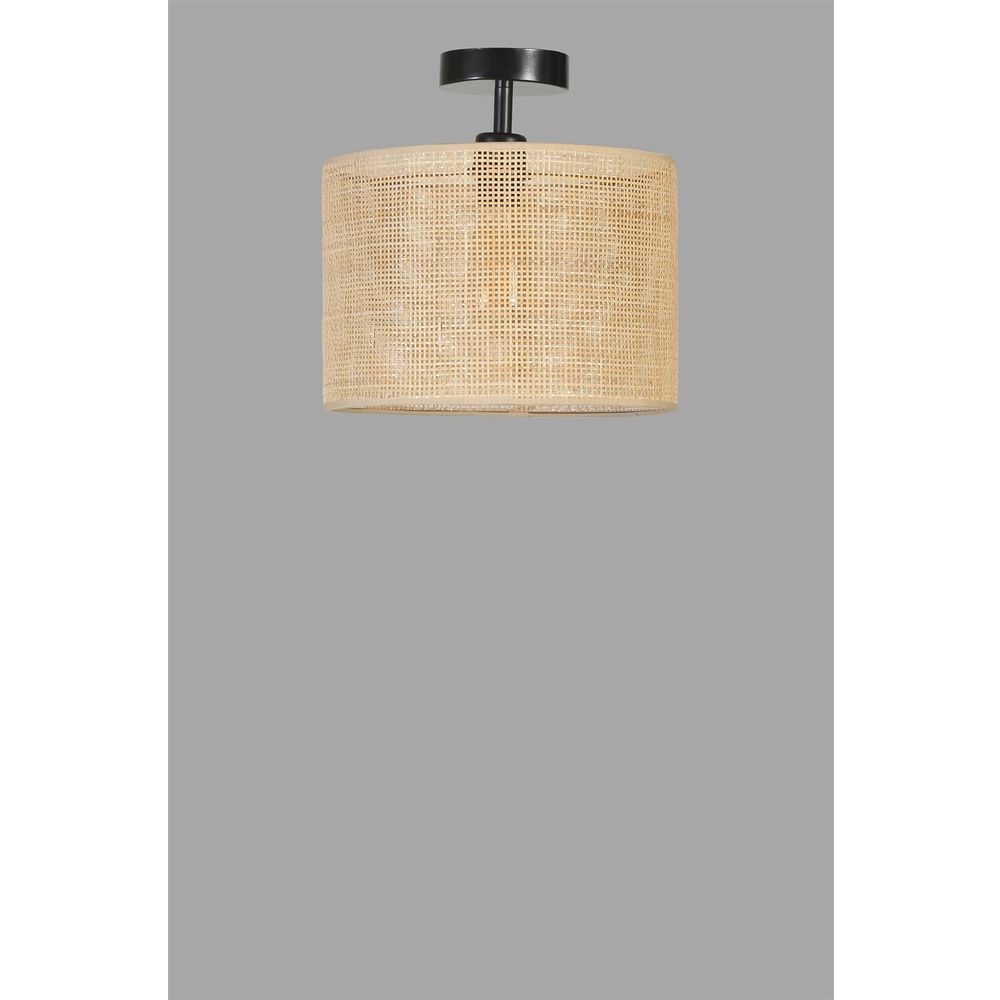 Plafonjera Avize sa Örgülü Rattan Abajurima u GoldBlackBeige Boji slika 4