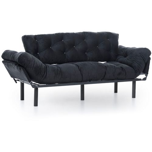 Atelier Del Sofa Trosjed na razvlačenje, Crno, Nitta Triple - Black slika 10