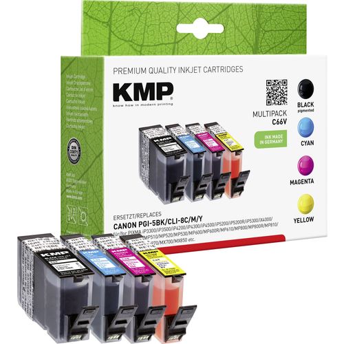 KMP tinta zamijenjen Canon PGI-5, CLI-8 kompatibilan kombinirano pakiranje crn, cijan, purpurno crven, žut C66V 1504,0005 slika 2