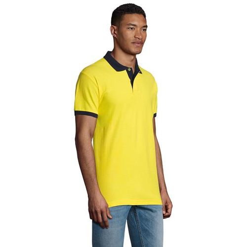 PRINCE muška polo majica sa kratkim rukavima - Limun žuta/teget, XL  slika 3