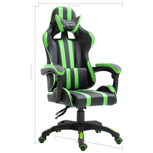 Igraća stolica od umjetne kože zelena slika 9
