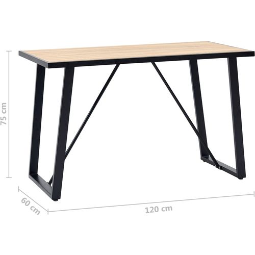 Blagovaonski stol boja hrasta 120 x 60 x 75 cm MDF slika 30