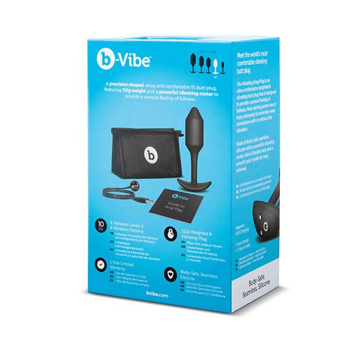 Vibrirajući analni čep B-Vibe - Snug Plug 2 M, crni slika 7