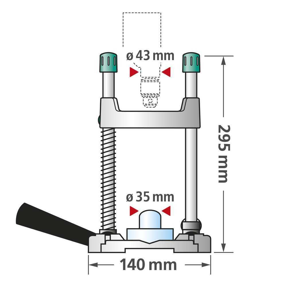 Wolfcraft Prenosni Stalak Za Bušilicu Tecmobil fi 43 mm - 4522000 slika 2