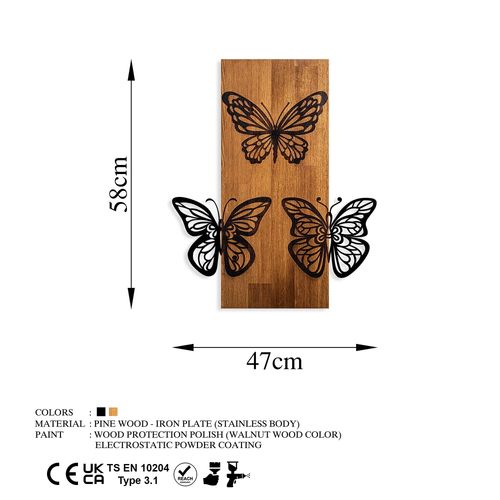 Wallity Drvena zidna dekoracija, Butterflies 1 slika 7