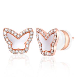 Crystal Vision naušnice Shell rose gold