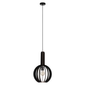 Eglo visilica 'Velasco' - crna drvena lampa sa E27 utičnicom, promjer 310 mm