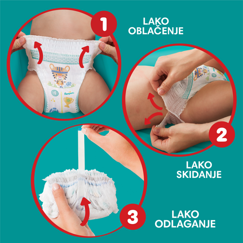 Pampers Pants Pelene-gaćice, Mjesečno pakiranje slika 15