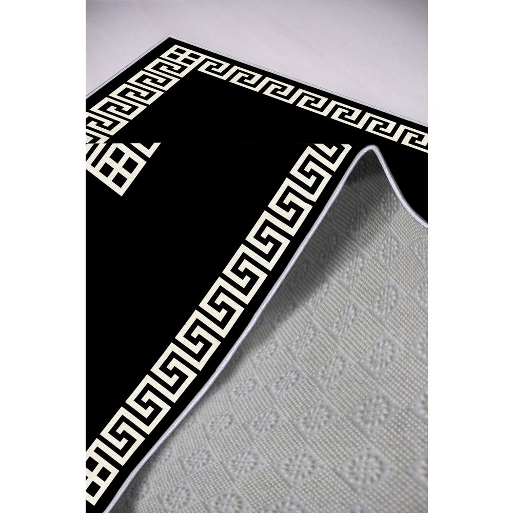 Crni hodnički tepih W872 (80 x 150 cm) slika 2