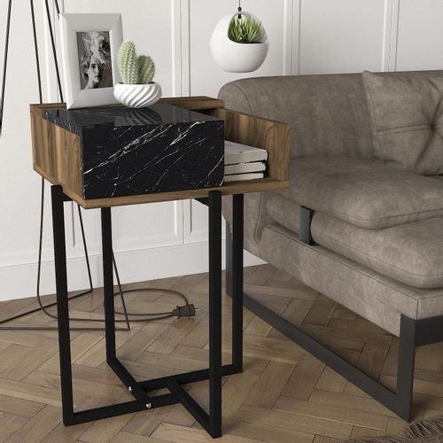 Lava Walnut Side Table slika 1