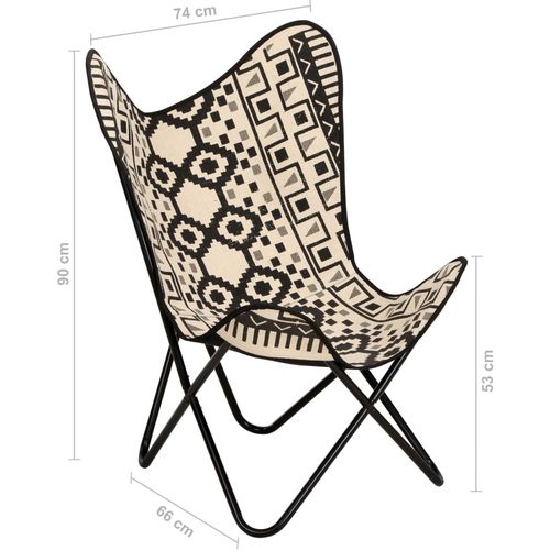 Leptir-stolica od platna s uzorkom slika 7