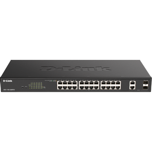LAN Switch D-Link DGS-1100-26MPV2/E 10/100/1000Mbps 24PoEport/2SFP Smart slika 1