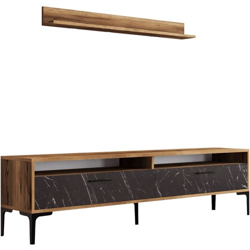 Woody Fashion TV jedinica, Istanbul - Walnut, Black Marble slika 5