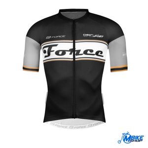 Force Majica kratkih rukava za biciklizam Retro Black/Gold