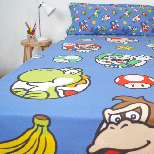 Super Mario Bros Set Posteljine za Krevet 90cm slika 5