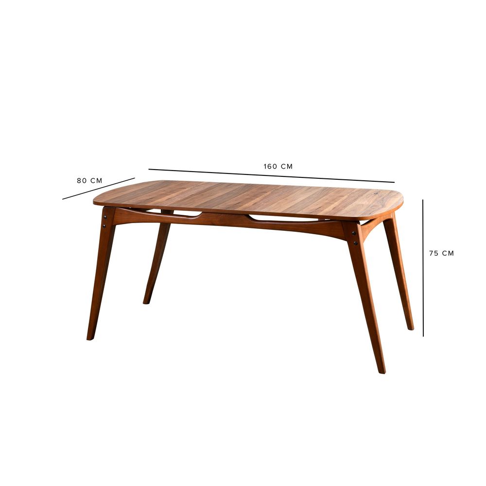 Touch Wooden - Set stola i stolica od orahovog drveta 'Cream Walnut' (5 komada) slika 15