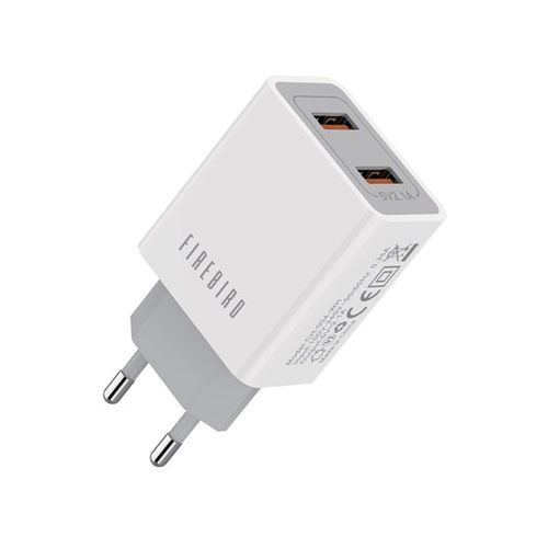 Zidni punjač FIREBIRD by ADDA CH-004-WH, 2u1, USB-A, 10W, 2.1A, bijeli slika 1