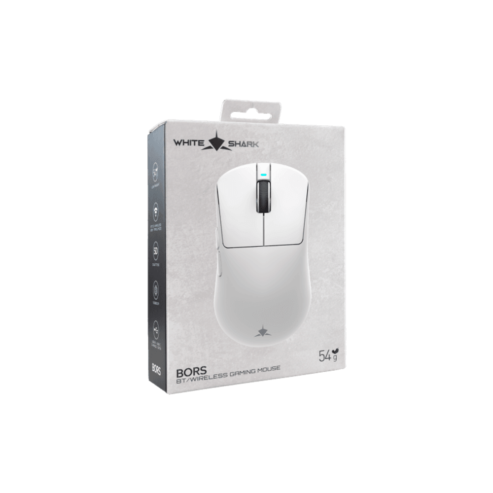 WHITE SHARK Miš WGM-5021 BORS / 12.000 DPI, bijeli slika 7