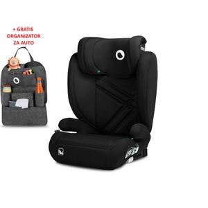 Lionelo i-Size autosjedalica Hugo, ISOFIX, 100-150cm, crna + ORGANIZATOR