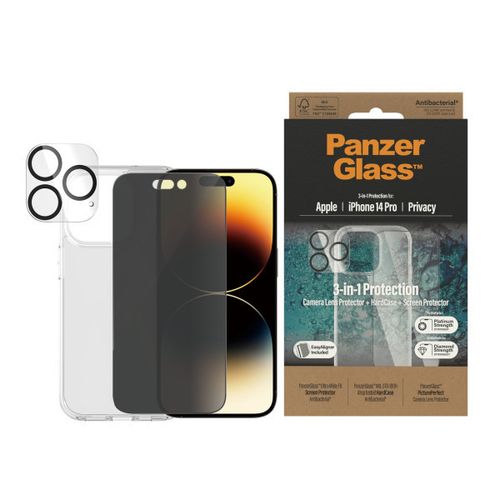 PanzerGlass iPhone 14 Pro Bundle (UWF Privacy zaštitno staklo, futrola, zaštita za kameru) slika 3