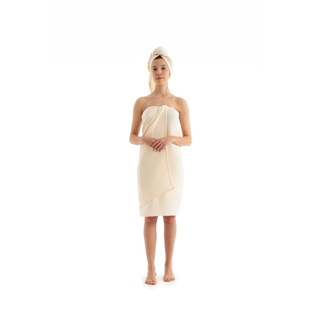 Set Peškira Muslin - Ecru Boja (2 Komada) slika 1