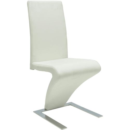 Blagovaonske stolice od umjetne kože 2 kom bijele slika 29