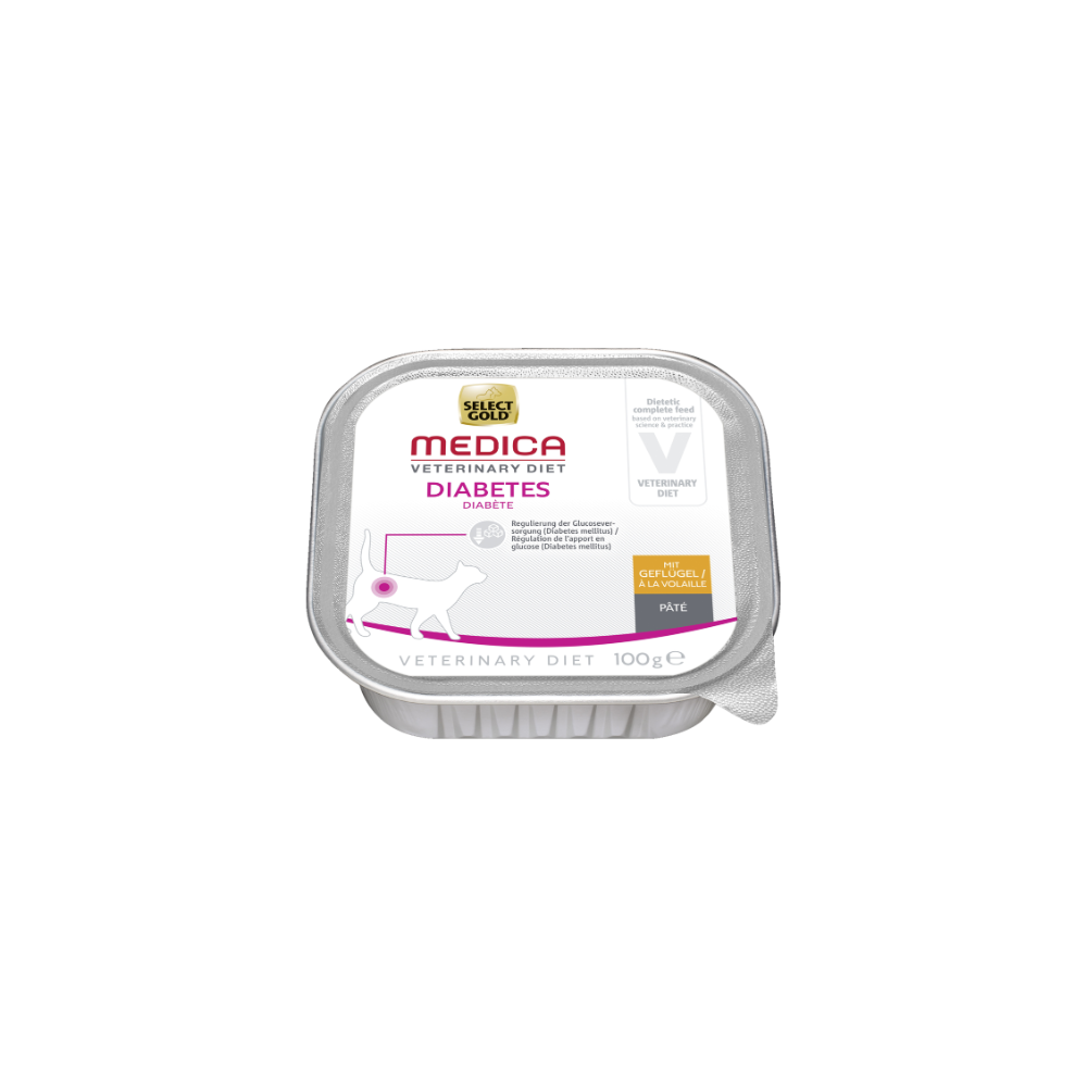Select Gold Cat Medica Diabetes perad 100 g, ALU-pak slika 1