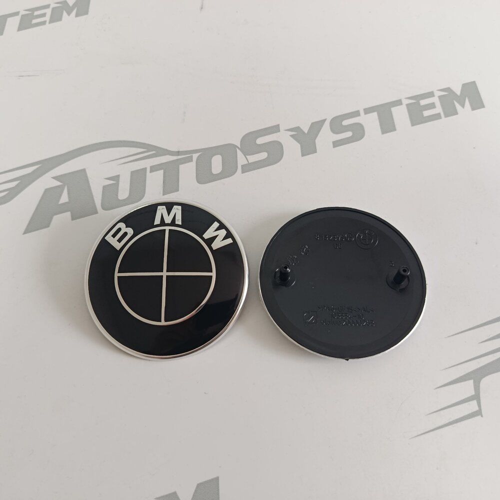 OZNAKA PLASTIČNA ASY BMW CRNA FI82mm (PREDNJA) slika 1