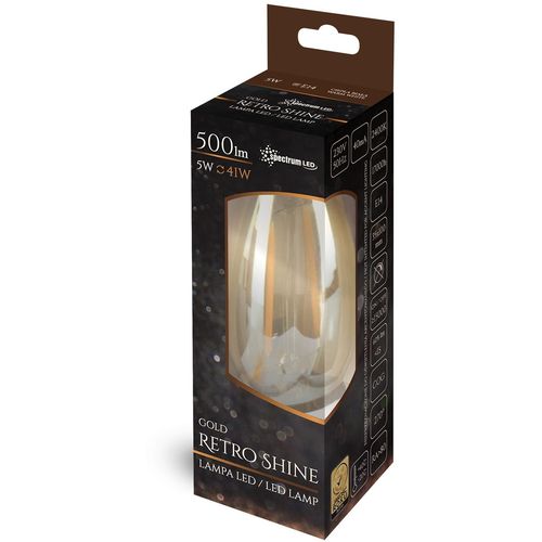 TOOLIGHT Topla LED žarulja E-14 230V 5W Edison 14458 slika 4