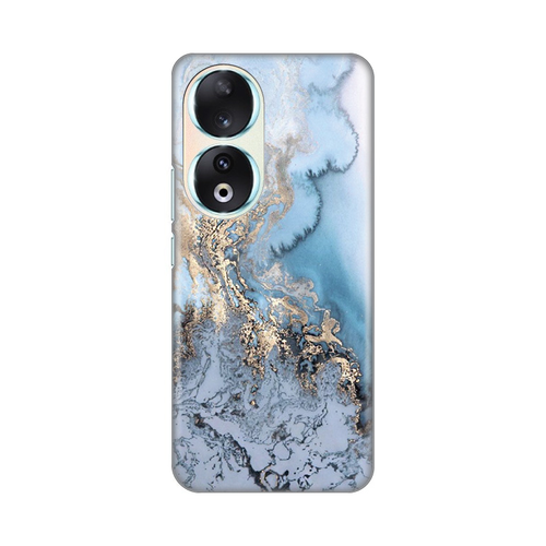 Torbica Silikonska Print za Honor 90 Blue Gold Marble slika 1