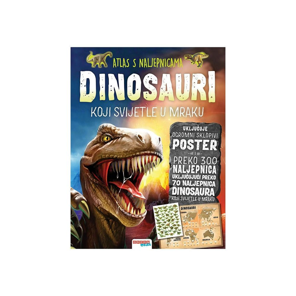 ODEON Kind Atlas s naljepnicama, Dinosauri  slika 1
