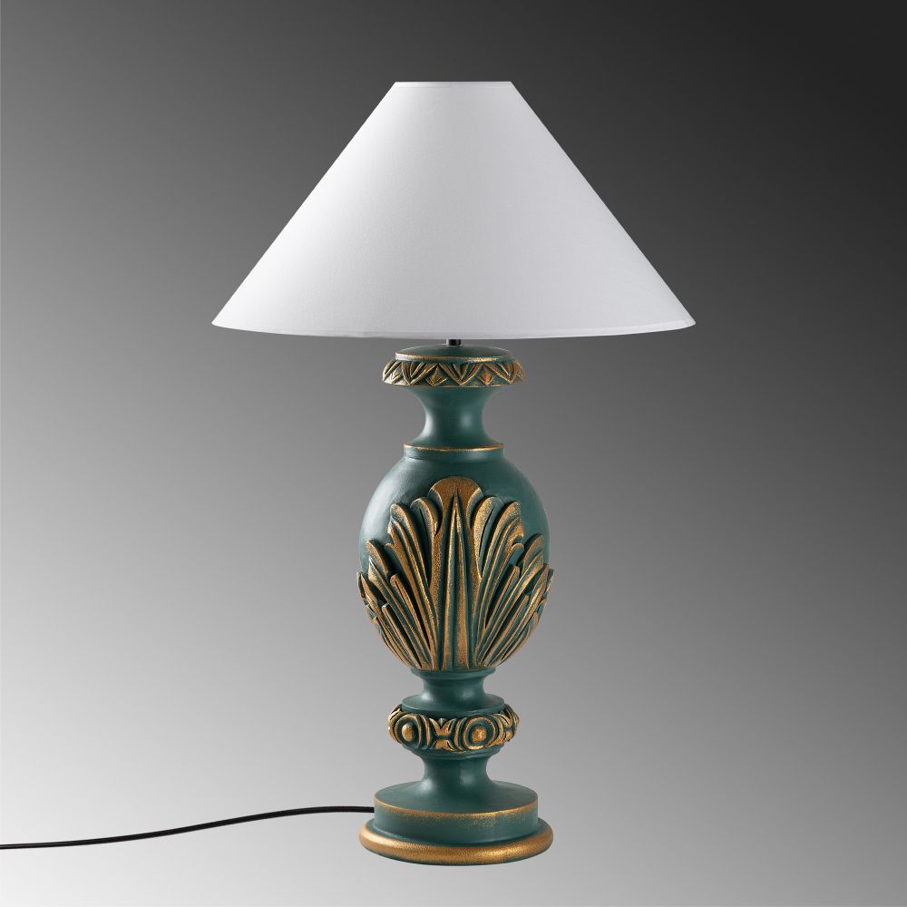 ELEGANZE-5315 Zelena i Bijela Stolna Lampa slika 6