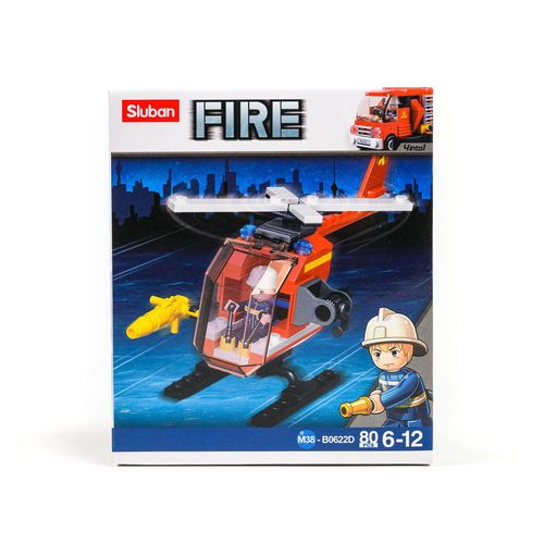 Sluban kocke, mali vatrogasni helikopter, 80 kom slika 1