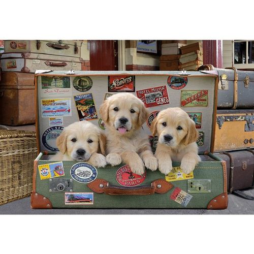 Puppies in the Luggage puzzle 500pcs slika 2