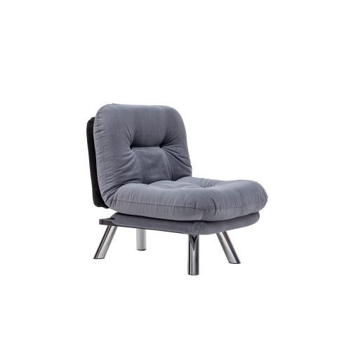 Atelier Del Sofa Fotelja na razvlačenje, Sivo, Misa Small Solo - Grey slika 4