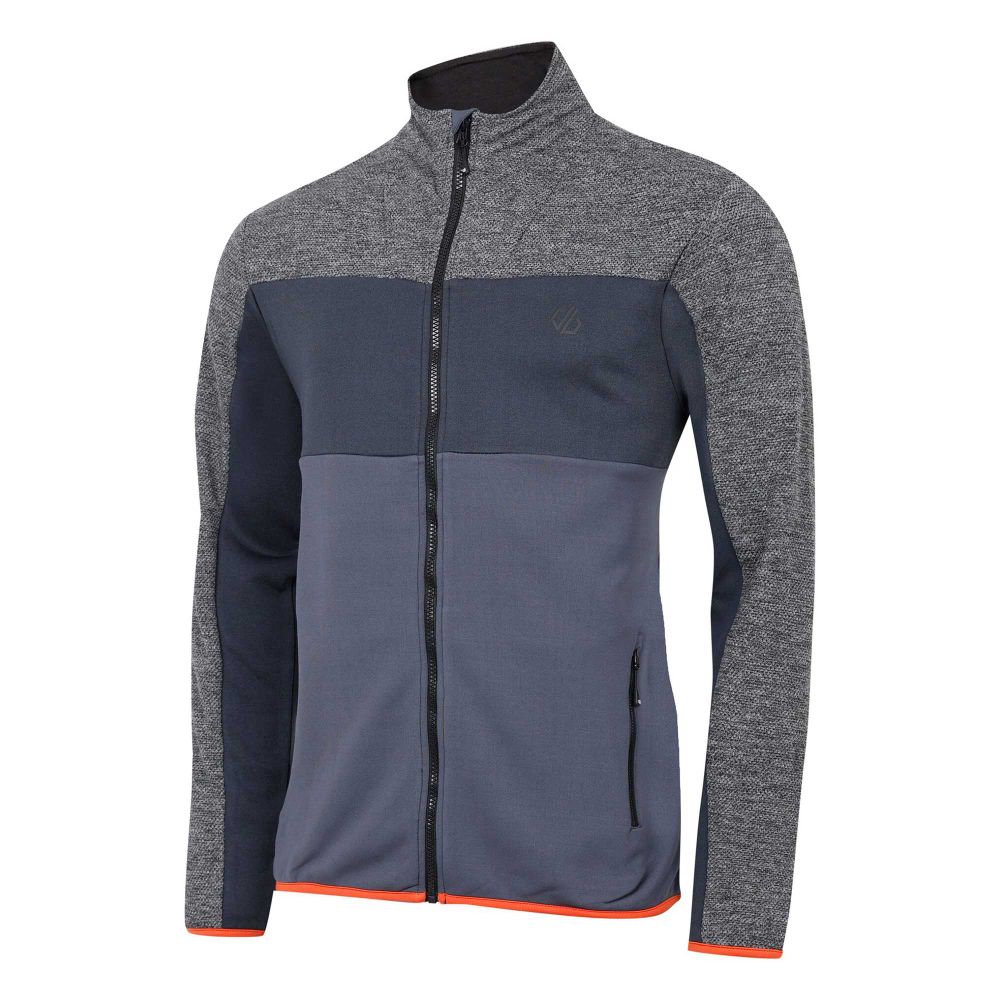 Dare2B Muški duks na kopčanje Venture Fleece, Charcoal Grey/Black Marl slika 2