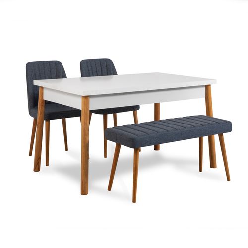 Woody Fashion Set stolova i stolica (4 komada), Atlantski bor Mornarsko plava, Costa 1048 - 3 AB slika 2