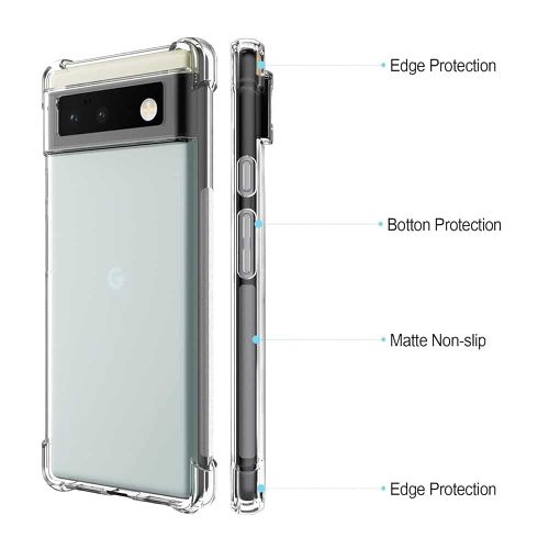 Techsuit Shockproof Clear Silicone prozirna maskica otporna na udarce za Google Pixel 6 Pro slika 5