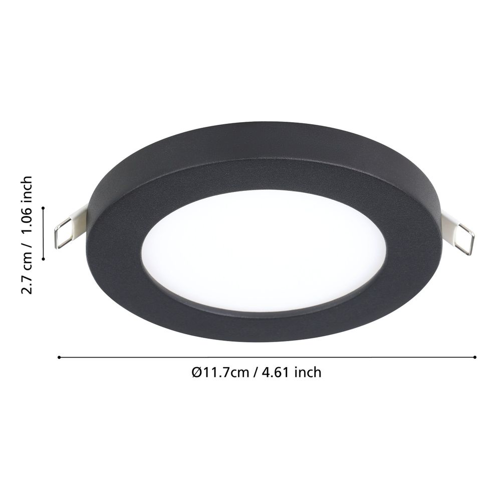 FUEVA FLEX Ugradbeno svjetlo - LED Spot Ø117mm Crno 3000K slika 5