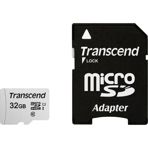 Transcend TS32GUSD300S-A Micro SD 32 GB, Class 10 U1, Read up to 95MB/s w/SD Adapter slika 1